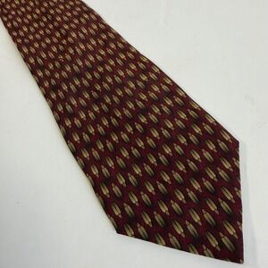 Ties to Nature Beetle Silk Neck Tie Burgundy Gold Insect Bug Science Novelty